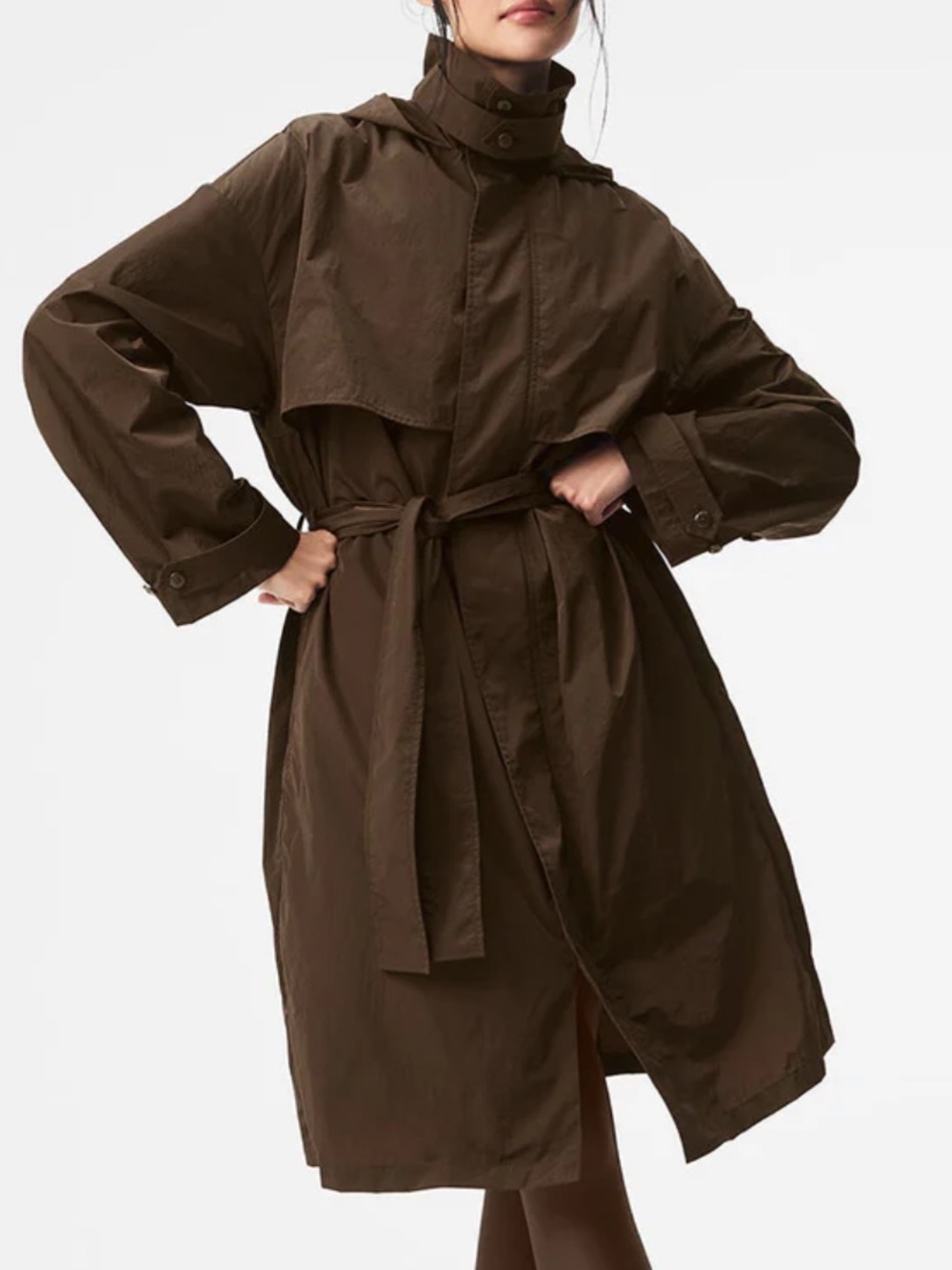 ALO Yoga Women's Brown over sized Trench Coat